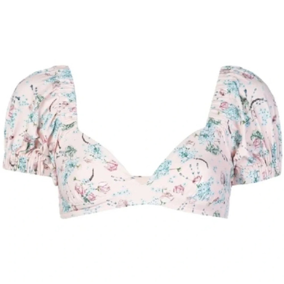 WeWoreWhat Revolve Moe Bikini Top Evening Sand Floral Swim Suit - Picture 8 of 9